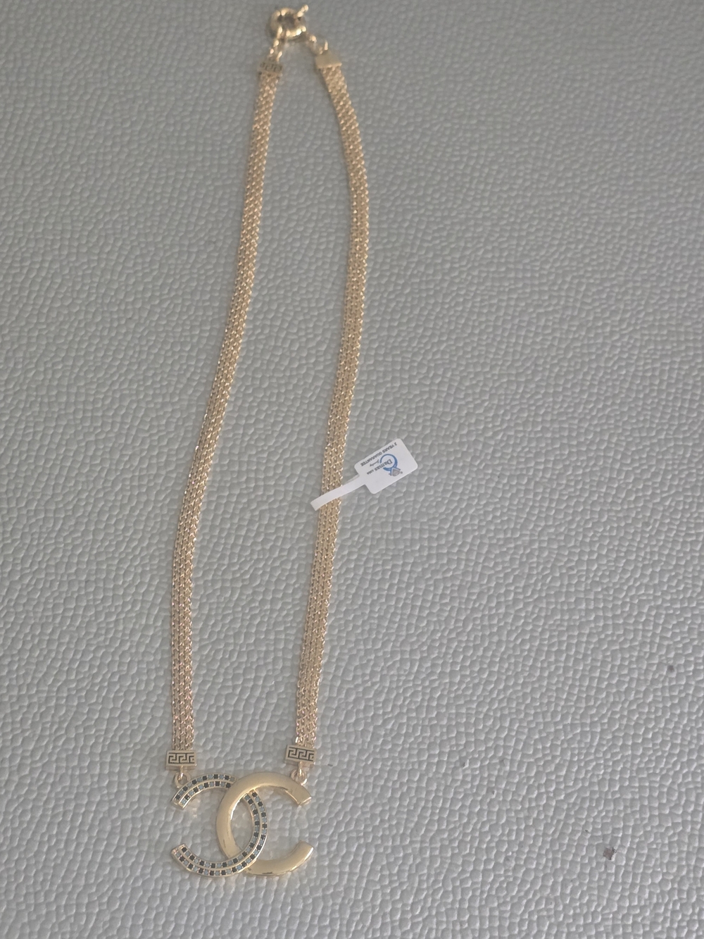 22kgp Dubai Gold-Tone Interlocking Circle Pendant Necklace - Picture 8 of 8